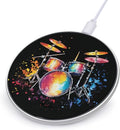 Watercolor Drum Splashes Phone Charger Magnetic Charging Pad Anti-Slip with USB Cable