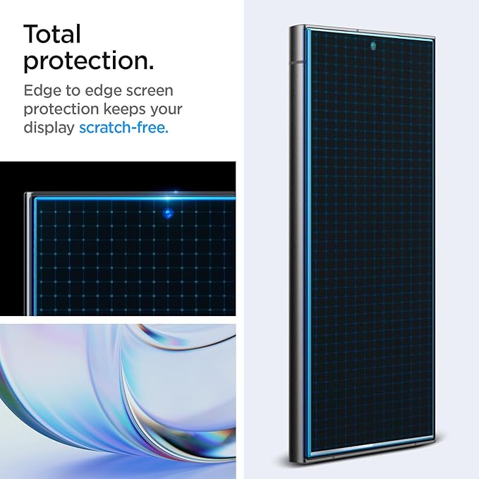 Spigen Tempered Glass Screen Protector [GlasTR EZ FIT - Privacy] Designed for Galaxy S24 Ultra [Case Friendly] - 2 Pack