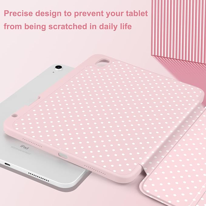 White Polka Dot & Pink
