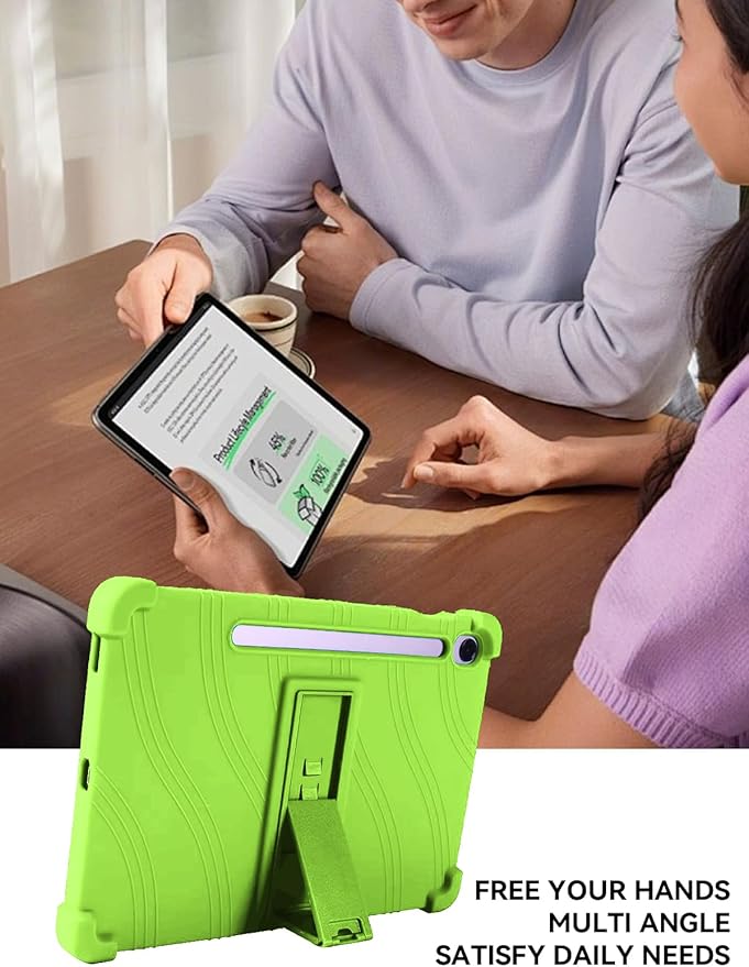 Case for Samsung Galaxy Tab S10 FE Plus/S10 FE+5G 13.1-Inch - Protective Cover with S Pen Holder &amp Multi-Angle Viewing Stand (Green)