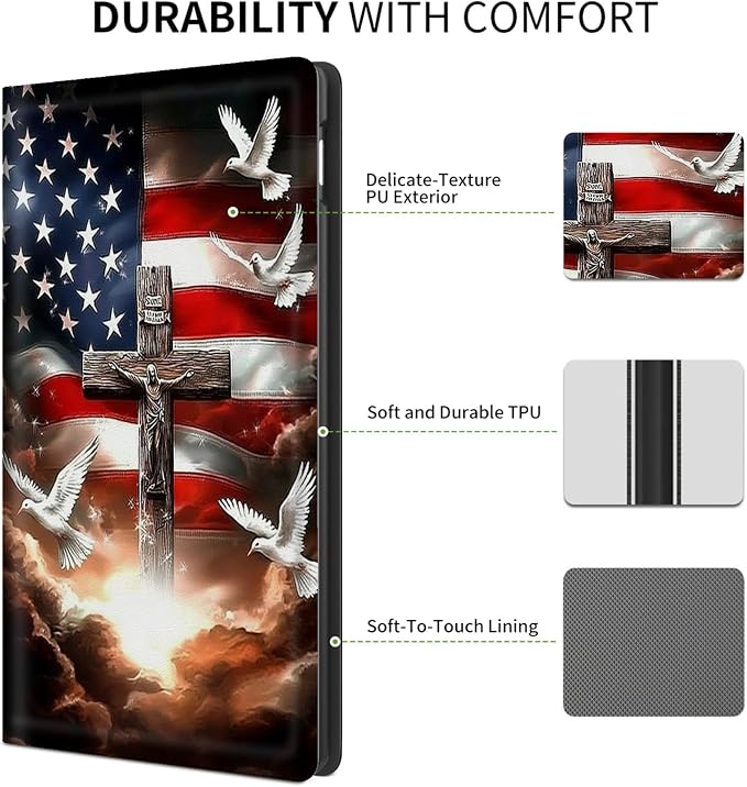 American Flag with Cross Dove
