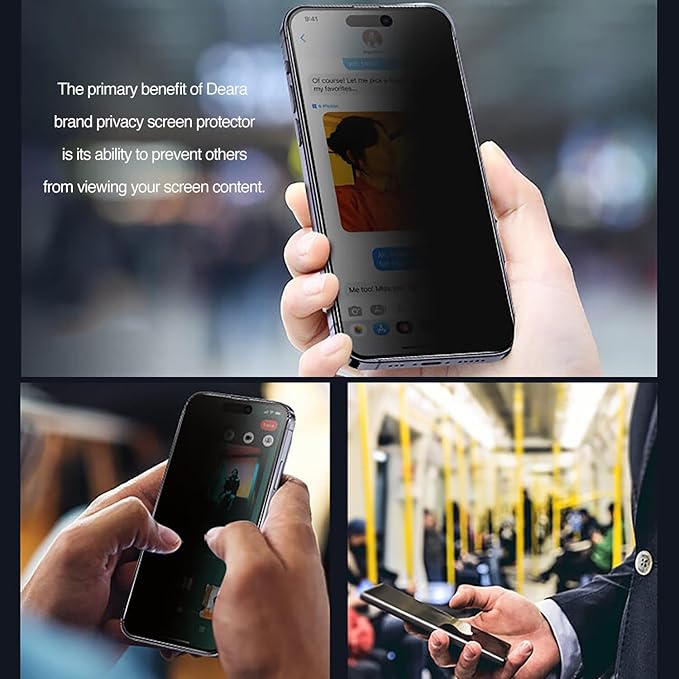 Deara ArmorPro 9H+ Tempered Glass Privacy Screen Protector for iPhone 11/iPhone XR [6.1 Inch] Anti Spy Case Friendly (Longest Durable) 2 Pack
