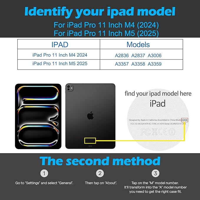 Gexmil Genuine Leather Case for iPad Pro 11 Inch (M5/M4) 2025/2024 with Adjustable StandProtective Shockproof Premium Leather Smart Folio Cover Auto Sleep/Wake Anti-Slip Flower Brown