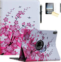 Case for iPad Pro M5 11 2025 / Pro M4 11-Inch 2024 Rotating Stand Smart Cover for A3357 A3361 A3362 A2836 A2837 A3006 (Cherry Flower)
