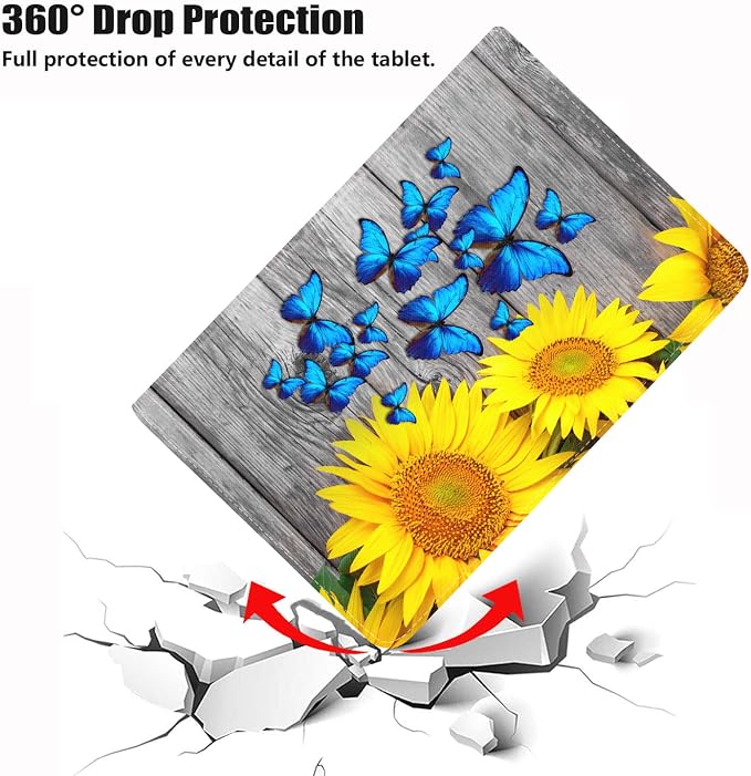 Sunflower and Blue Butterfly