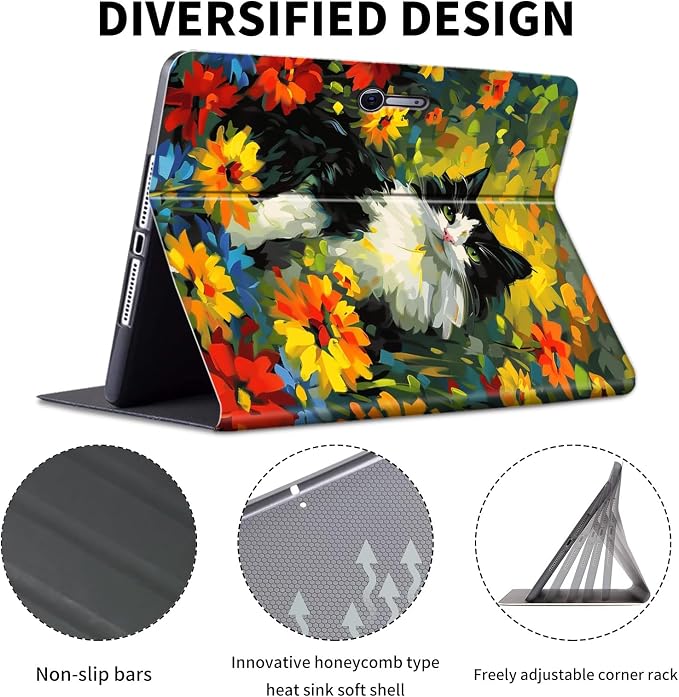 Colorful Cat Floral