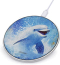 Dolphins Jumps Out Sea Water Fast Portable Charger 10W Funny Graphic Phone Charging Pad with USB Cable