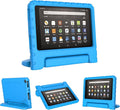 Kids Case for Kindle Fire HD 8 Tablet 8th/7th/6th Generation (2018/2017/2016 Release) Soft Flexible Lightweight Shockproof Durable with Handle Stand Blue