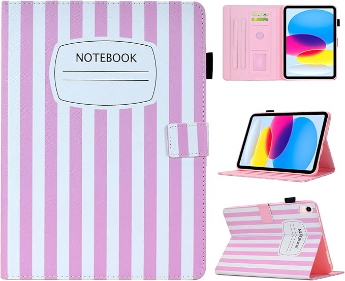 Pink Striped NoteBook