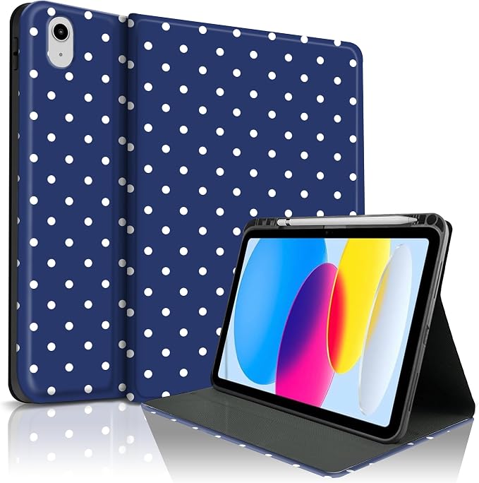 White Dots Dark Blue