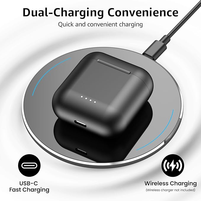 TOZO T6 Wireless Earbuds Bluetooth Ear Buds Stereo Sound in Ear Headphones 50 Hours Playtime AI Clear Call Wireless Charging Case APP Customizable EQs IPX8 Waterproof Earphones