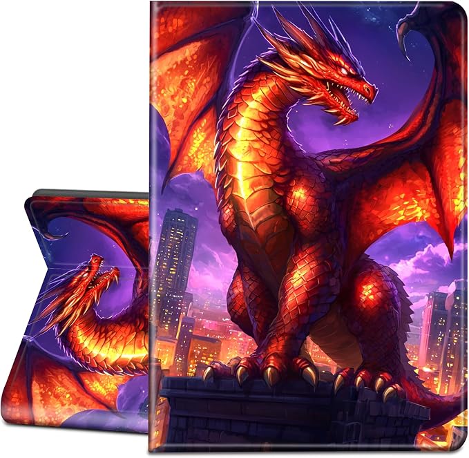 Dragon Looks Down City