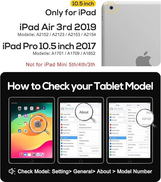 BRAECN Case for iPad Air 3rd Generation 2019 / iPad Pro 10.5 inch 2017 Rugged Heavy Duty Shockproof Cover with Pencil Holder 360° Rotating Kickstand &amp Adjustable Hand Strap &amp Shoulder Strap