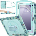 SEYMAC stock Case for Samsung Galaxy Tab A9+ Plus 11'' Full-Body Drop Protection Case with Screen Protector Pencil Holder [360° Rotating Hand Strap] &ampStand SkyBlue Camo