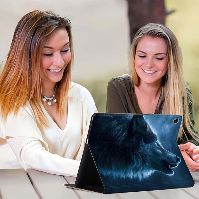 Case for iPad 9th/8th/7th Generation (2021/2020/2019) 10.2-inchSlim PU Leather Cover Adjustable Stand Auto Wake/SleepWolf