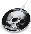 Vintage Skull with Gothic Border Phone Charger Magnetic Charging Pad Anti-Slip with USB Cable
