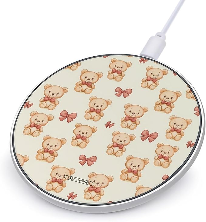 Teddys-Bears Wireless Charger Anti-Slip Wireless Charging Pad Slim Charger Mat for Men Women