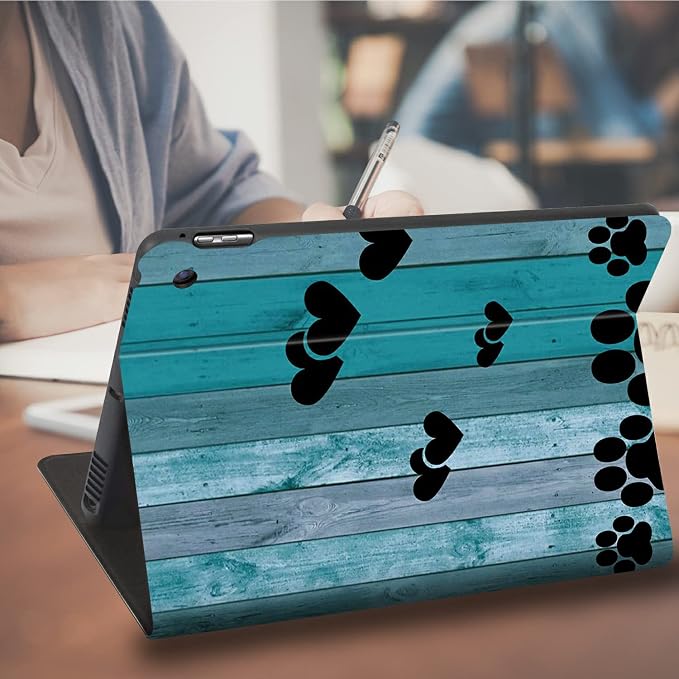 Black Dog Paw on Wood