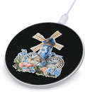 Dutch Windmill Bike Flowers Phone Charger Magnetic Charging Pad Anti-Slip with USB Cable