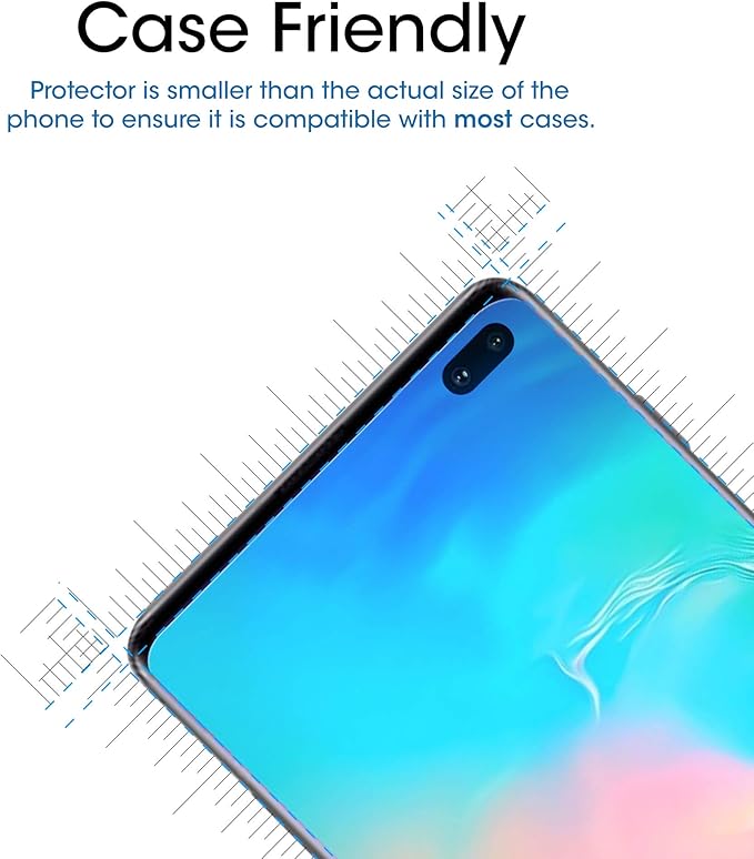 amFilm Ultra Glass Screen Protector for Galaxy S10 Plus Tempered Glass 2 Pack