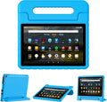 Kids Case for Kindle Fire HD 10 or 10 Plus 13th/11th Generation (2023/2021 Release) Shockproof Lightweight Protective Cover with Portable Handle Stand for Boys Girls Blue