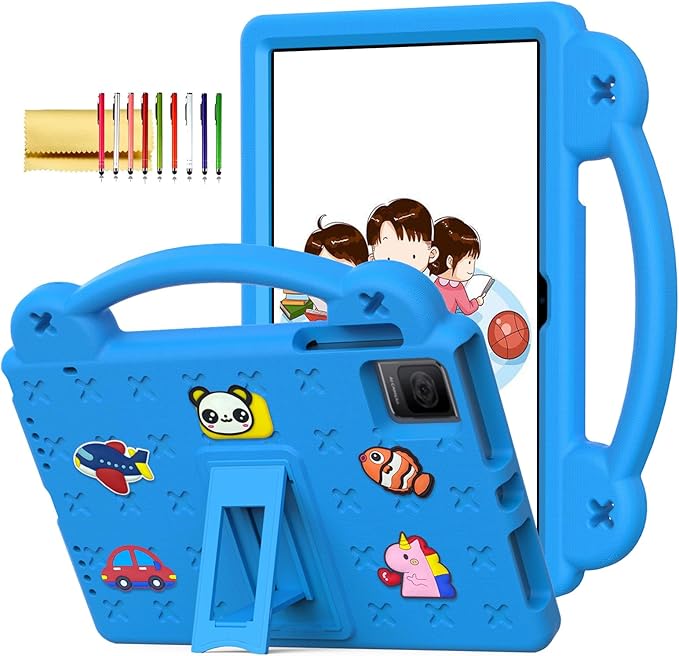 Dteck Tablet Case for T-Mobile Revvl Tab 5G 2023 Cute Cartoon Panda Shockproof Rugged Lightweight Convertible Stand Handles Kids Friendly Case for T-Mobile REVVL Tab 5G 2023 10.36 TabletSkyBlue