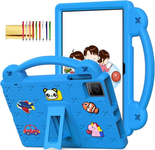 Dteck Tablet Case for T-Mobile Revvl Tab 5G 2023 Cute Cartoon Panda Shockproof Rugged Lightweight Convertible Stand Handles Kids Friendly Case for T-Mobile REVVL Tab 5G 2023 10.36 TabletSkyBlue