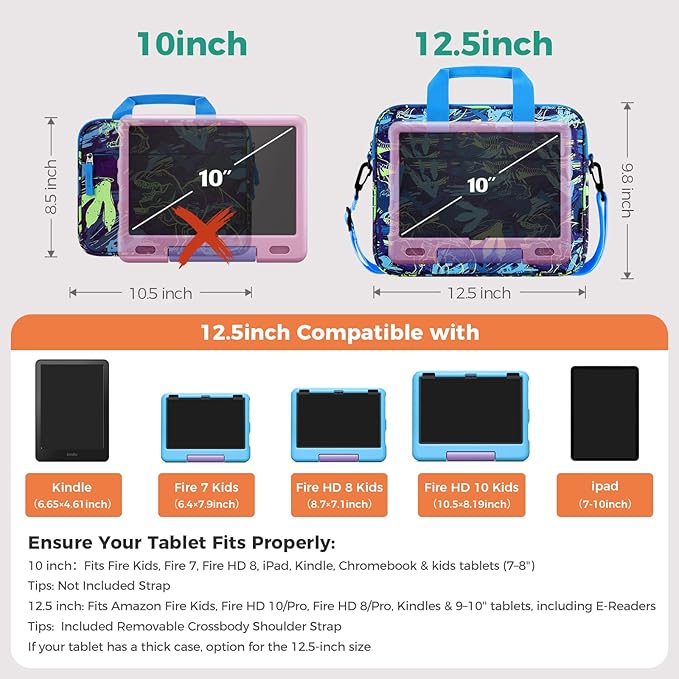 Choco Mocha Kids Tablet Sleeve Bag for Boys &amp Girls (10-12.5Inch)