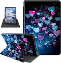 Case for Kindle Fire HD 8 Tablet (8th/7th/6th Generation 2018/2017/2016 Release) Colorful Heart Shape Theme 360 Degree Rotating Stand Protective Cover with Auto Sleep/Wake for HD 8 Tablet