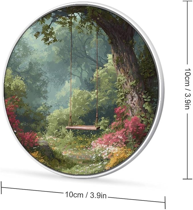 Swing Old Tree Forests Fast Portable Charger 10W Funny Graphic Phone Charging Pad with USB Cable