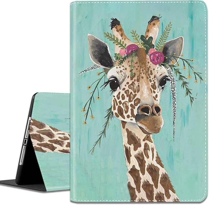 Giraffe With Floral Headgear
