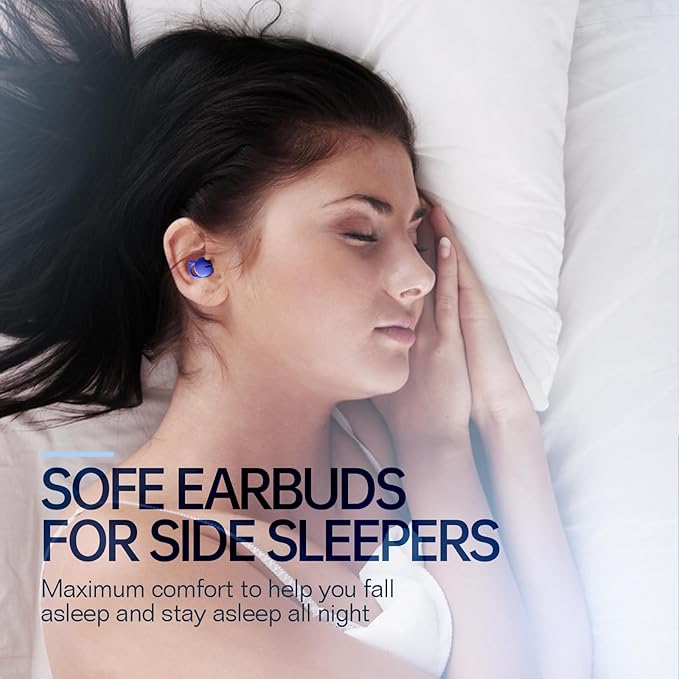Invisible Sleep HeadphonesSleep Earbuds for Side SleepersSmall Comfortable Fit Noise Blocking Sleeping Ear BudsBluetooth 5.3 Wireless Earbuds in-Ear Ear Buds for Sleeping Working (Blue)