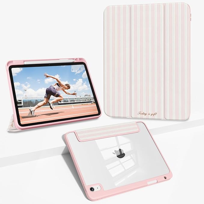 Case Compatible with iPad (A16) 11th Generation 11 Inch 2025/10th Generation 10.9 Inch 2022 Shockproof Hybrid Slim Stand Cover with Clear Back Shell &amp Pencil Holder Auto Wake/Sleep Z014