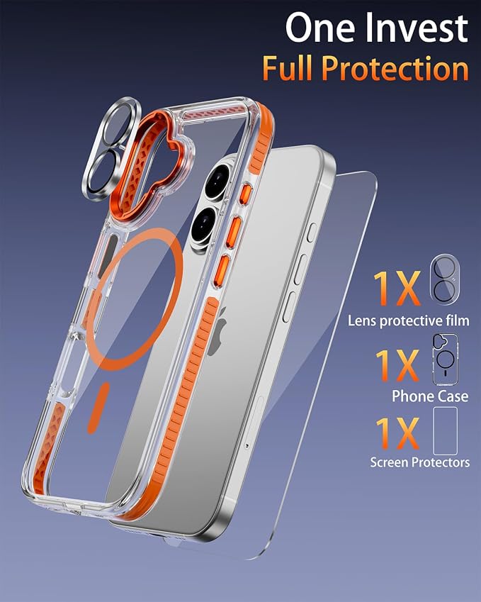 Clear Orange non-slip