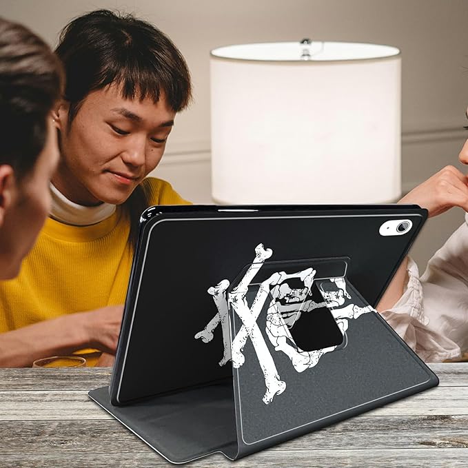 Case for iPad Air 5th/4th Generation (2022/2020 Release) 10.9/iPad Pro 11 2022/2021/2020 Release Finger Bone Theme 360 Degree Rotating Stand Protective Cover with Auto Sleep/Wake
