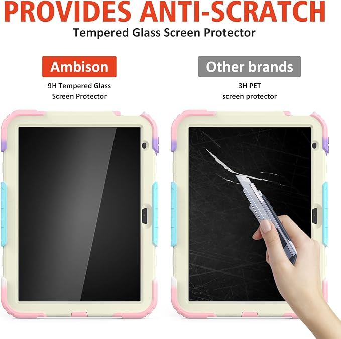 Light Pink Case with Glass Screen Protector