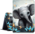 Case for iPad 10.5/iPad Air 3rd Generation 2019 / iPad Pro 2017 PU Leather Smart Protective Cover with Auto Sleep/Wake for iPad Air 3rd 10.5Elephant Blue Flowery