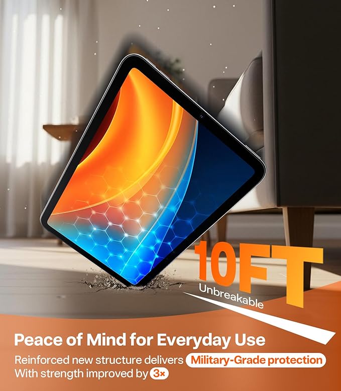 TORRAS for iPad mini 7 (A17 Pro) Screen Protector iPad mini 6 Screen Protector Military Grade Shatterproof TOP 9H+ Tempered Glass One-Pull Installation Anti-Scratch Bubble Free HD Clarity