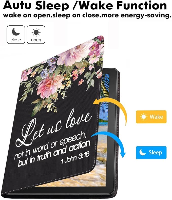 Floral Quote Bible Verse 1 John 3:18