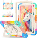 for Galaxy Tab A9 Plus Case 11 Inch Rugged Case for Samsung Galaxy A9+ Tablet with Screen Protector 360 Rotating Stand Shoulder Strap Pen Holder 2023 Model(SM-X210/X216/218) Rainbow