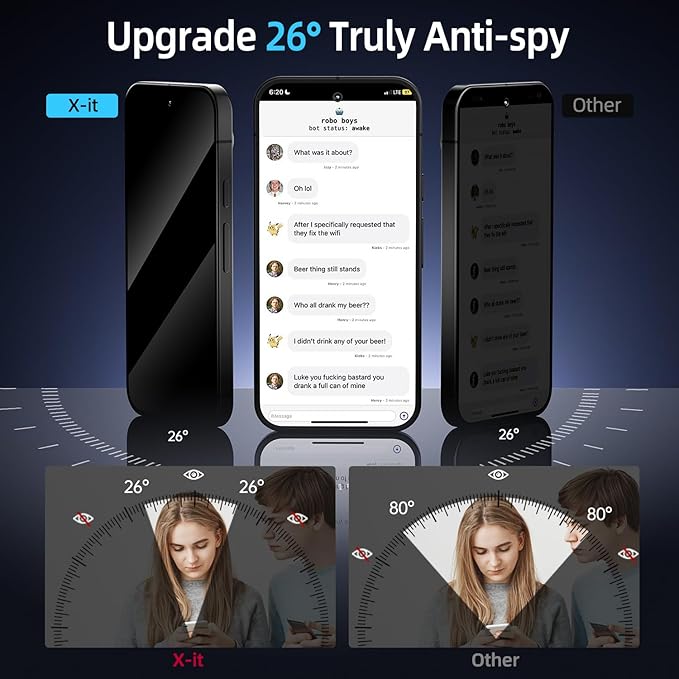 X-it for Google Pixel 9 Pro XL Screen Protector Privacy [Auto Alignment/Dust Removal]Bubble-Free[100% Fingerprint Unlock] Easy Installation Full Coverage [Phone Case Friendly] Anti-Spy [Non-Glass] 2