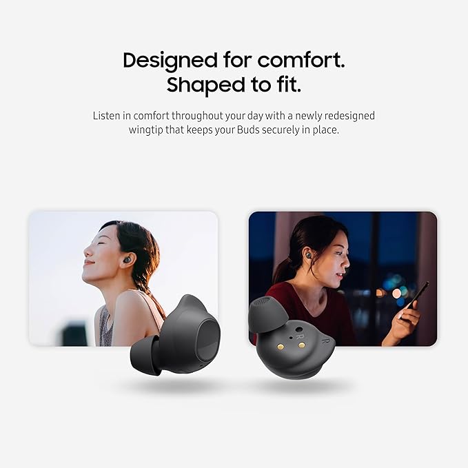Samsung Galaxy Buds FE True Wireless Bluetooth Earbuds Comfort and Secure in Ear Fit Auto Switch Audio Touch Control Built-in Voice Assistant Graphite [US Version 1Yr Manufacturer Warranty]