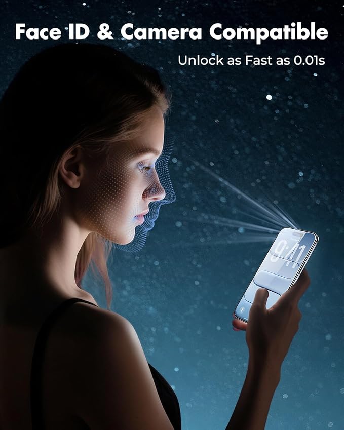 UNBREAKcable 4-Pack Screen Protector for iPhone Air Double Shatterproof Tempered Glass [Easy Installation Frame] [9H Hardness] [99.99% HD Clear] [Case Friendly] for Apple iPhone 17 Air 6.5 inch