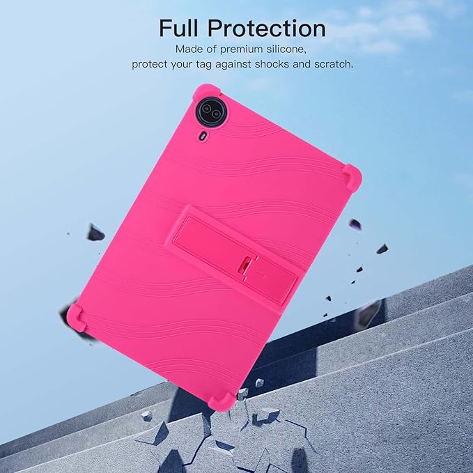 Case for Callsky-Tab Ctab 14 Tablet 14 inchSoft Silicone Protector CoverKids FriendlyAdjustable Stand Tablet Cover4 Corners Thicken ShockproofPink