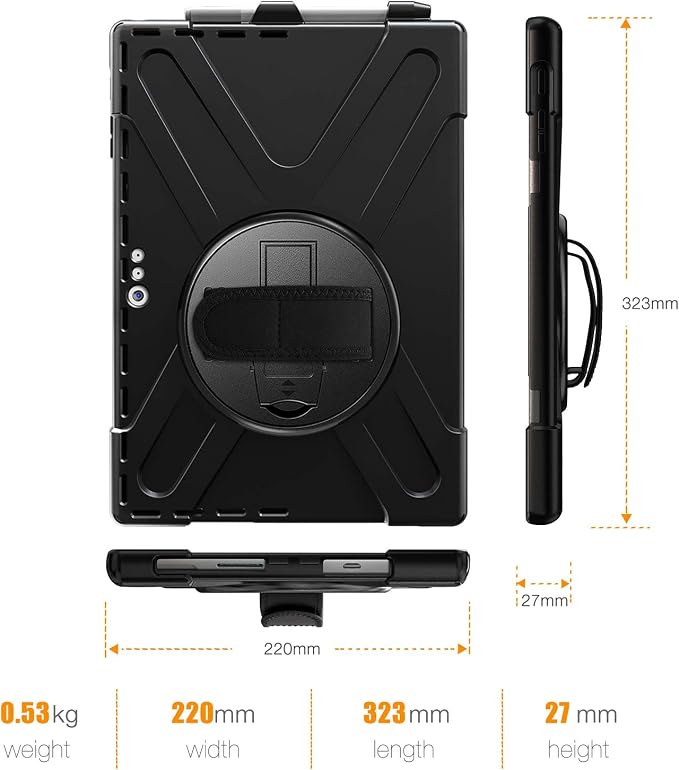 Surface Pro7+/7/6/5/4 Case-Black