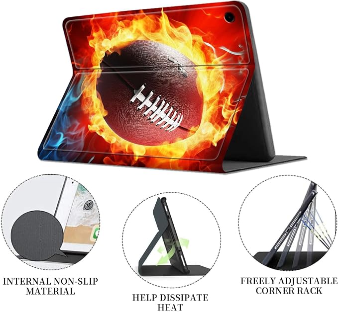 Football Rugby with Fire