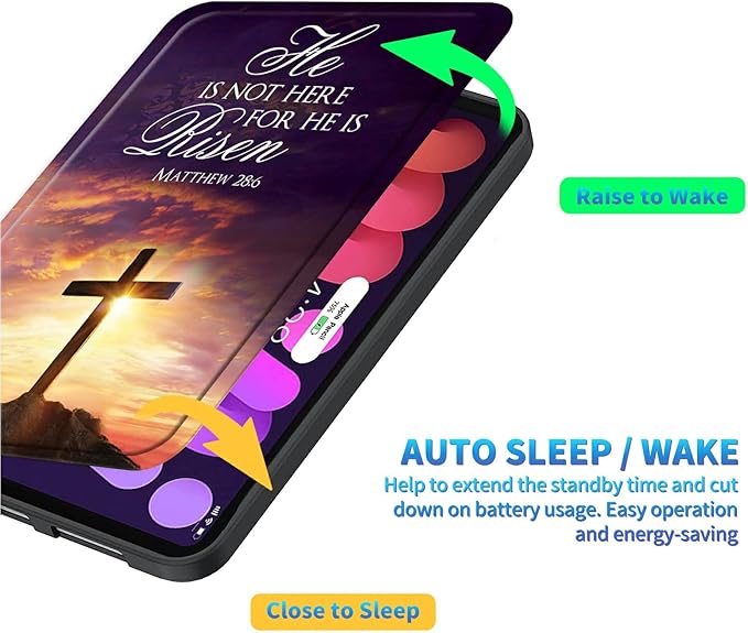 Case for iPad Pro 12.9 6th/5th/4th/3rd Generation 2022/2021/2020/2018 Lightweight TPU Shockproof with Auto Sleep/Wake Cover for 12.9 Inch iPad Pro Jesus Bible Cross Christian