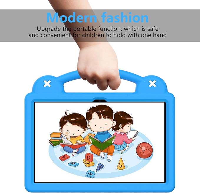 Dteck Tablet Case for T-Mobile Revvl Tab 5G 2023 Cute Cartoon Panda Shockproof Rugged Lightweight Convertible Stand Handles Kids Friendly Case for T-Mobile REVVL Tab 5G 2023 10.36 TabletSkyBlue