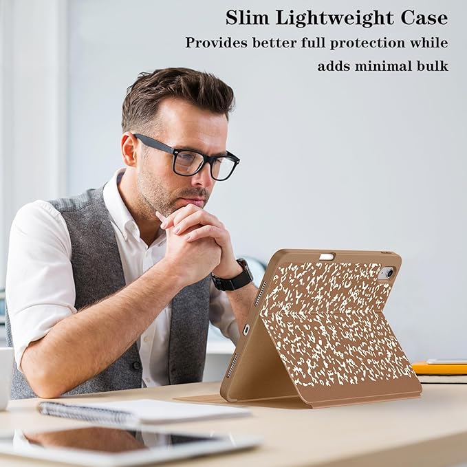 Supveco Case for iPad (A16) 11th Generation 11 inch (2025)iPad 10th Generation 10.9 inch (2022) with Pencil Holder-[Auto Wake/Sleep]Premium Folio Stand Case with Soft TPU Back Cover-Bronze