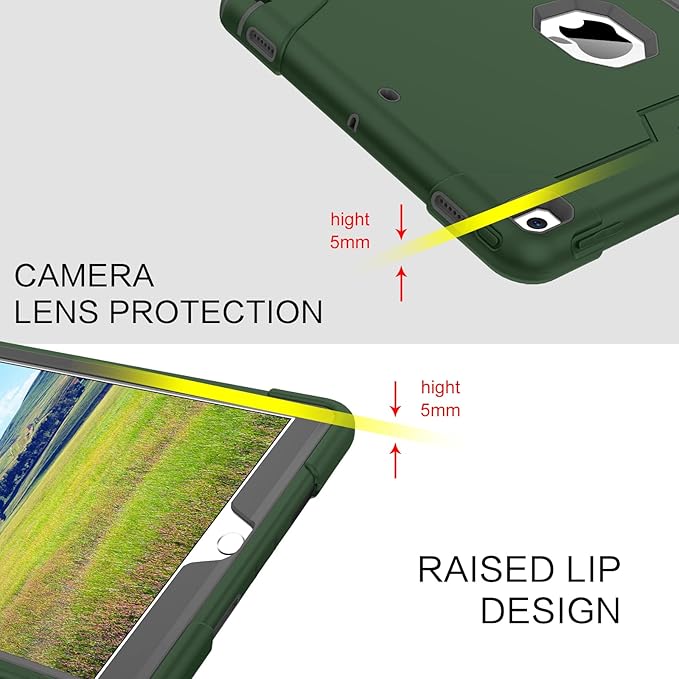 BENTOBEN for iPad Air 3rd Generation Case iPad Pro 10.5 2017 Case 3 Layers Heavy Duty Rugged Shockproof Kickstand Protective Tablet Cover for iPad Air 3 10.5 2019 /iPad Pro 10.5 2017 Dark/Green